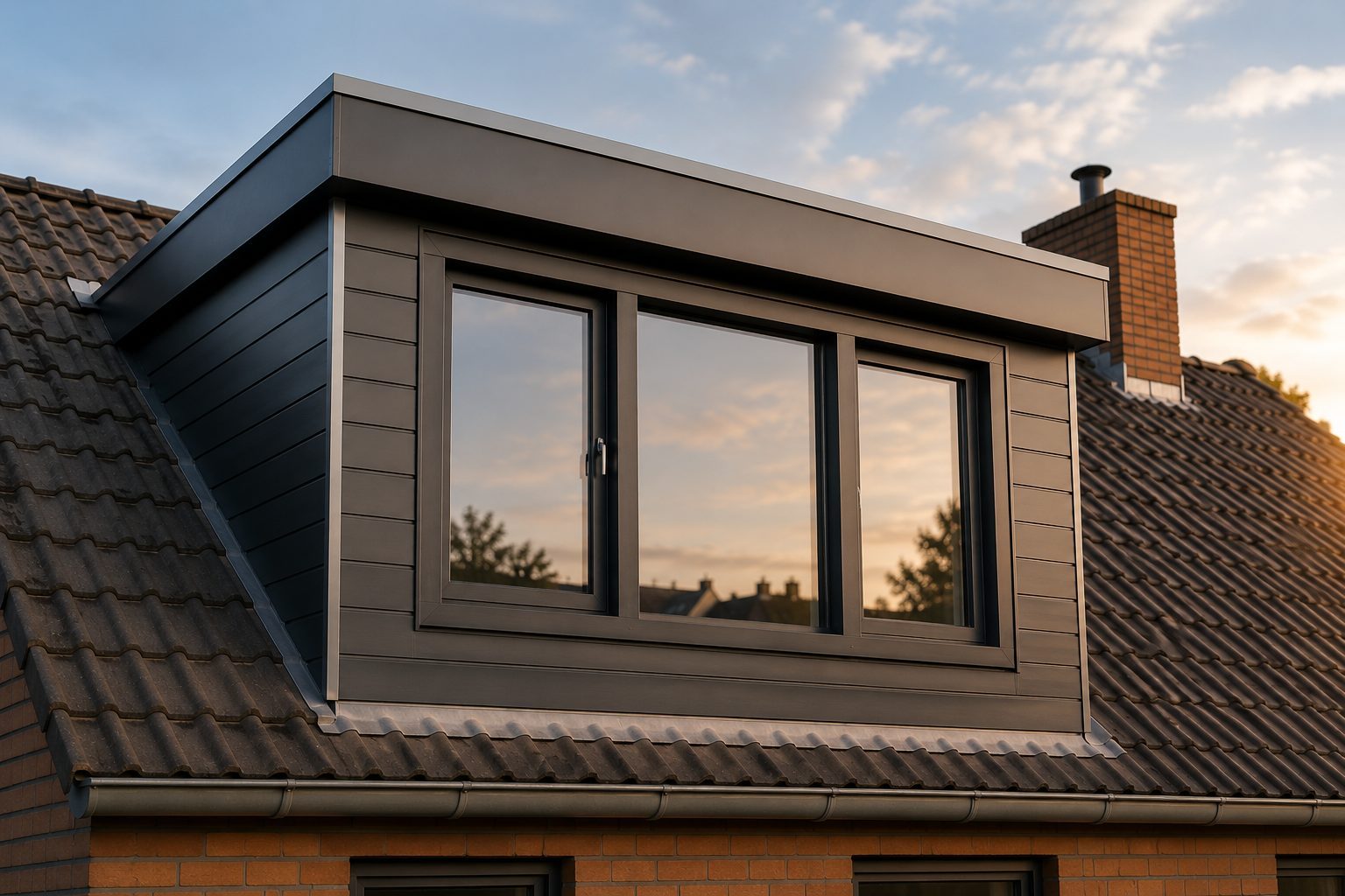 Dakkapel op het achterdakvlak van een woning