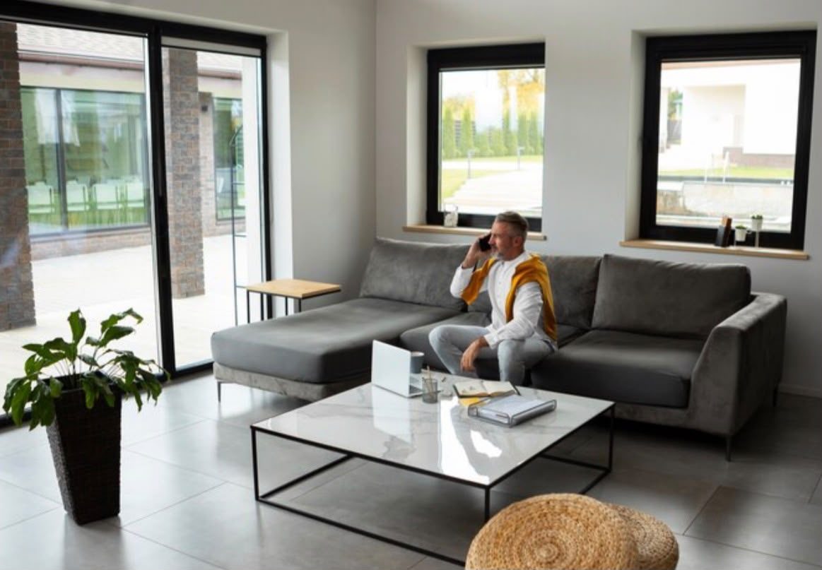 Nieuwe kozijnen geplaatst in een gemetselde gevel